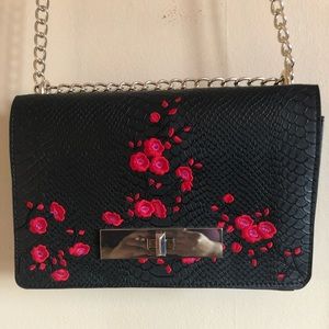 Snake Skin/ Flower Imprinted Crossbody